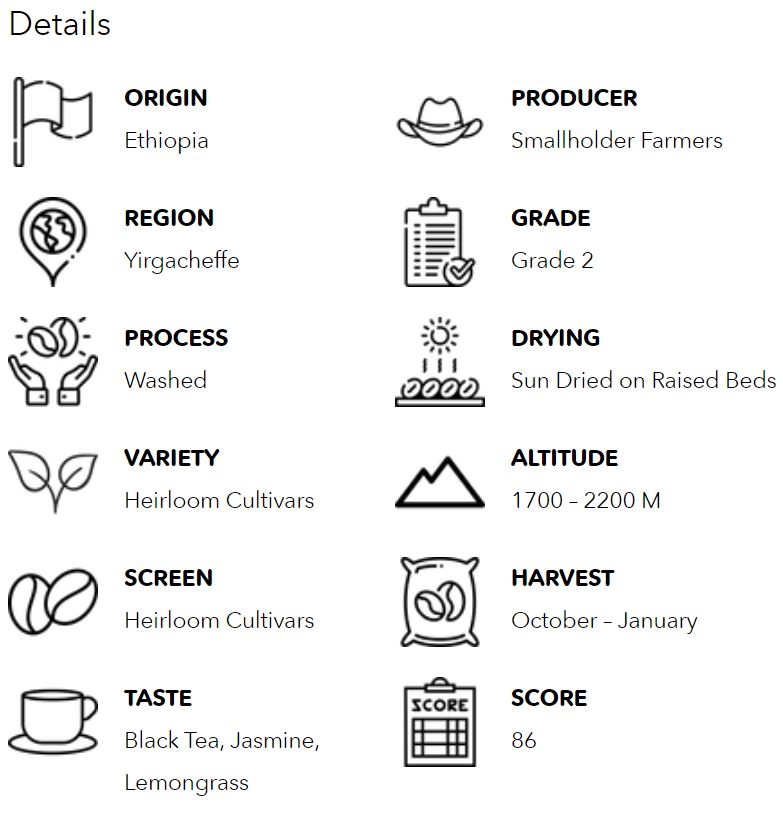 Ethiopia - Yirgacheffe (Organic)