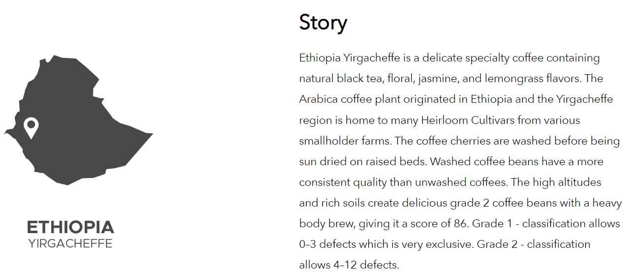 Ethiopia - Yirgacheffe (Organic)