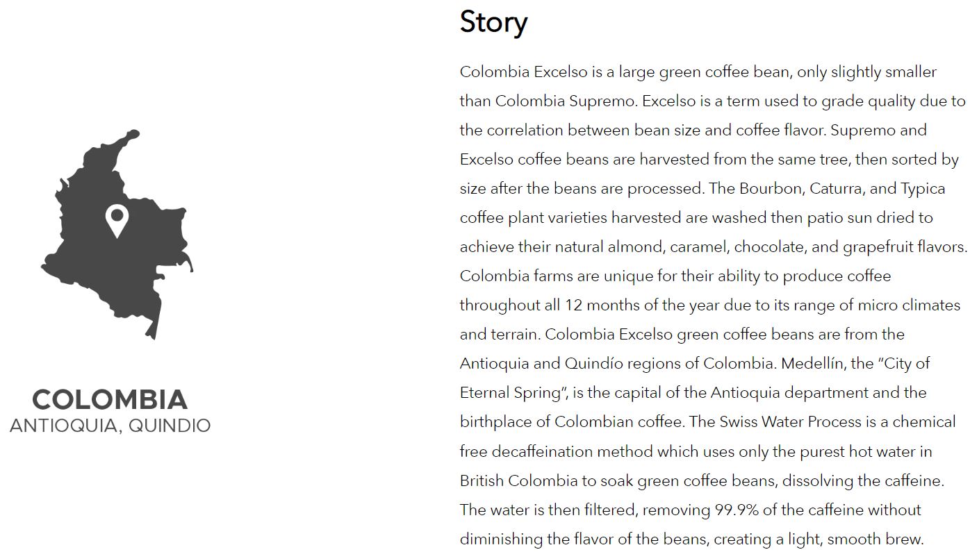 Columbia - Excelso - Decaf